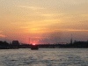チャオプラヤー川と夕日