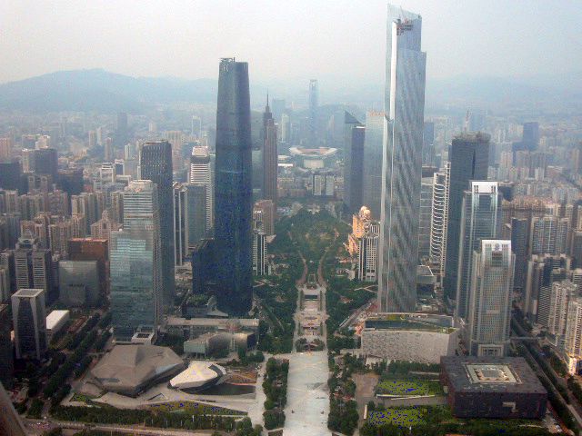 中国・広州の街並み